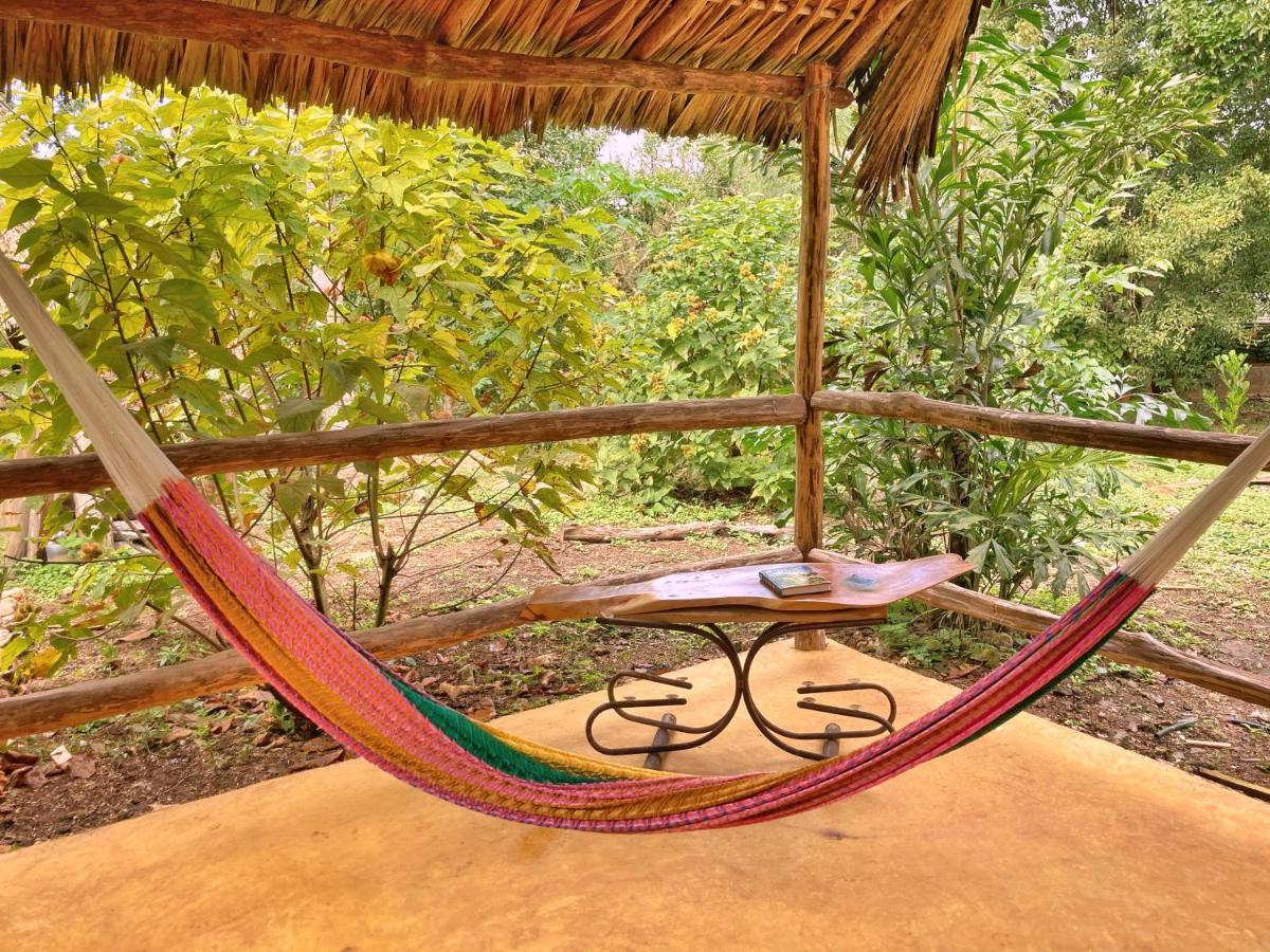 Encantadora Villa Maya Tradicional En Rancho Agroecologico Tzucaceb Buitenkant foto