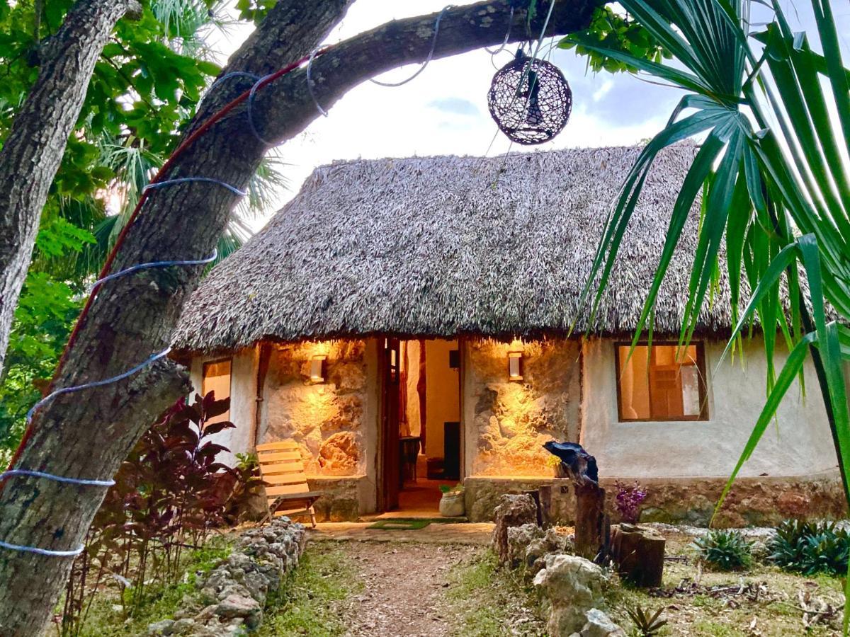 Encantadora Villa Maya Tradicional En Rancho Agroecologico Tzucaceb Buitenkant foto