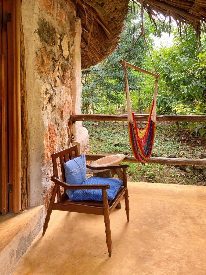 Encantadora Villa Maya Tradicional En Rancho Agroecologico Tzucaceb Buitenkant foto