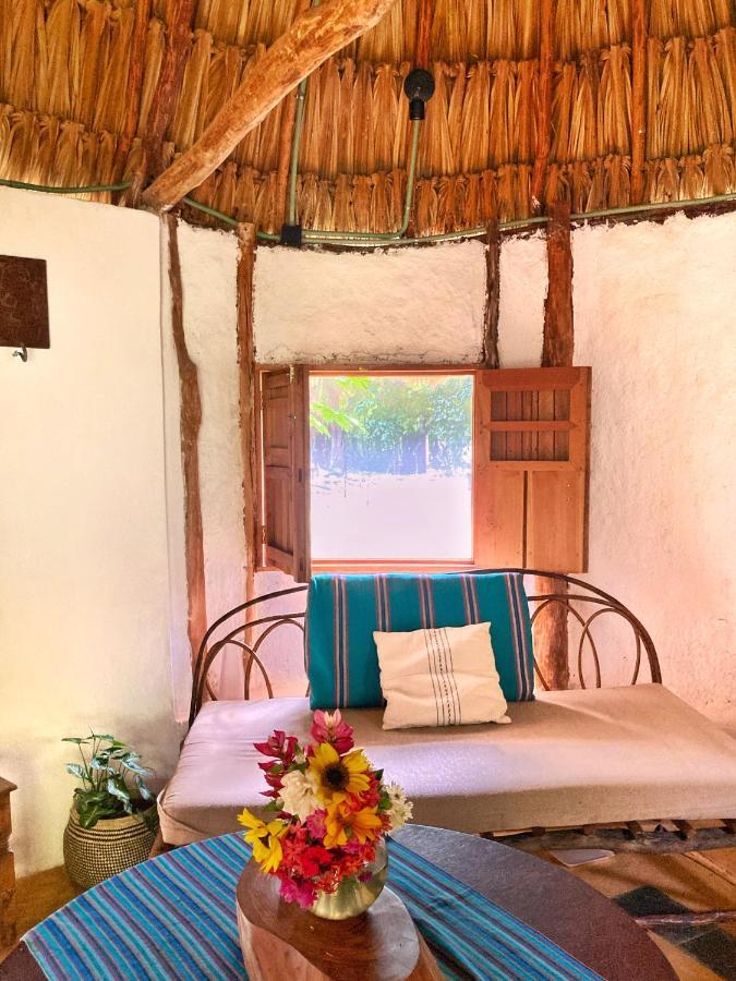 Encantadora Villa Maya Tradicional En Rancho Agroecologico Tzucaceb Buitenkant foto