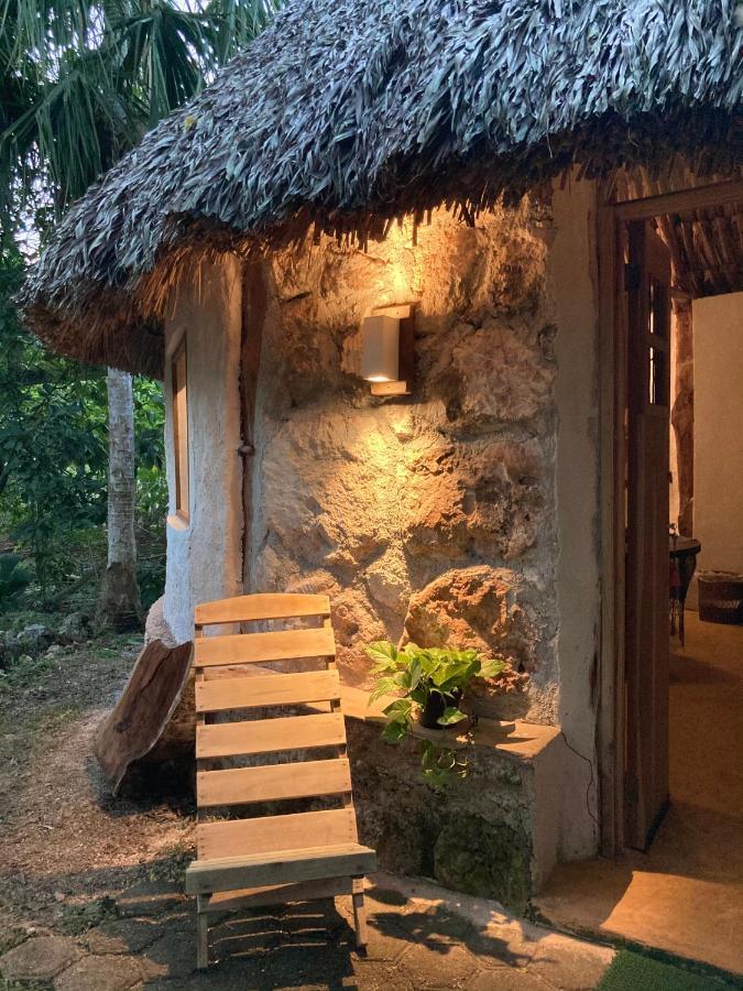 Encantadora Villa Maya Tradicional En Rancho Agroecologico Tzucaceb Buitenkant foto