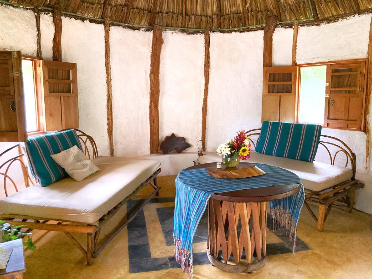 Encantadora Villa Maya Tradicional En Rancho Agroecologico Tzucaceb Buitenkant foto